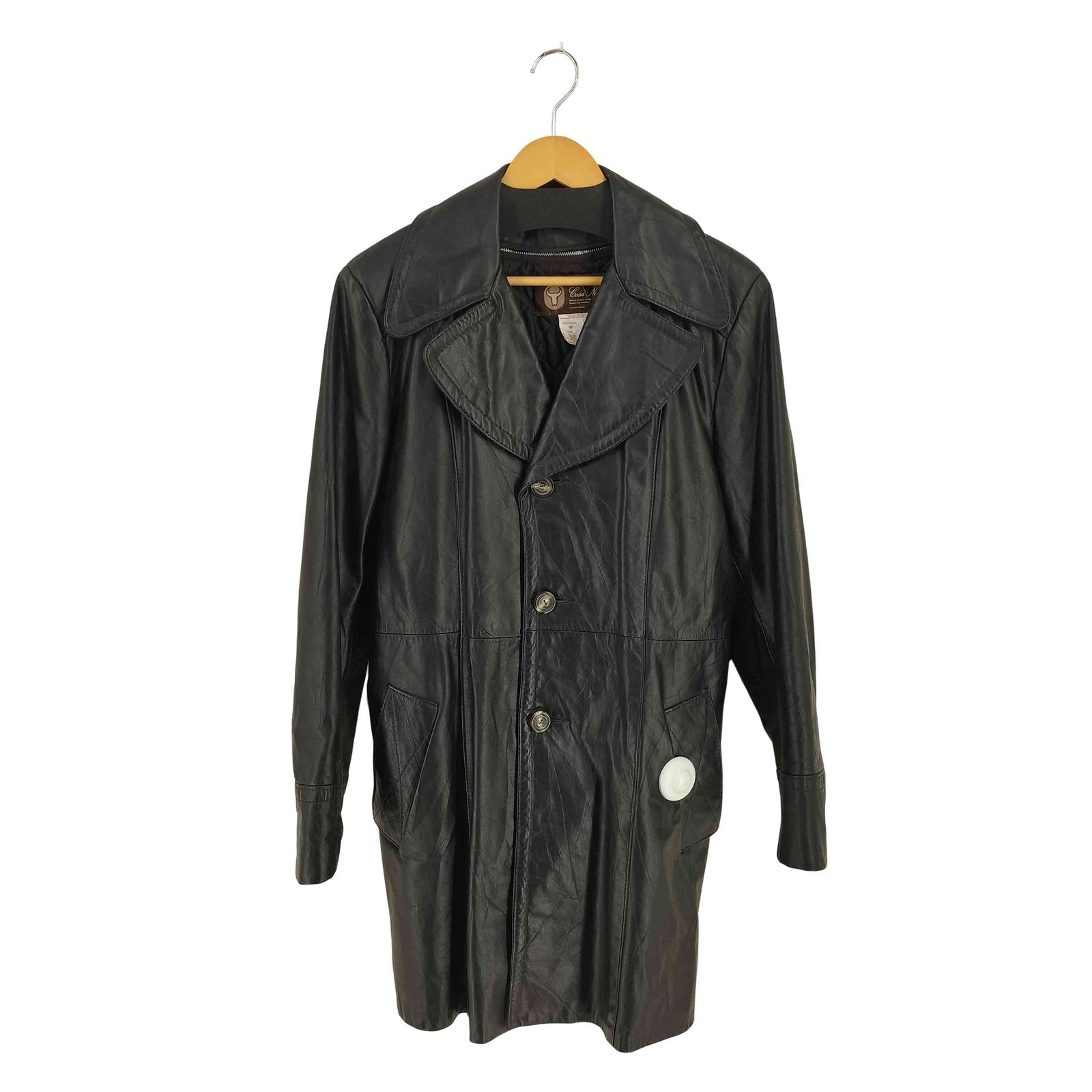 ユーズドフルギ 古着 CASA NOVA カナダ製 レザーコート メンズ 40