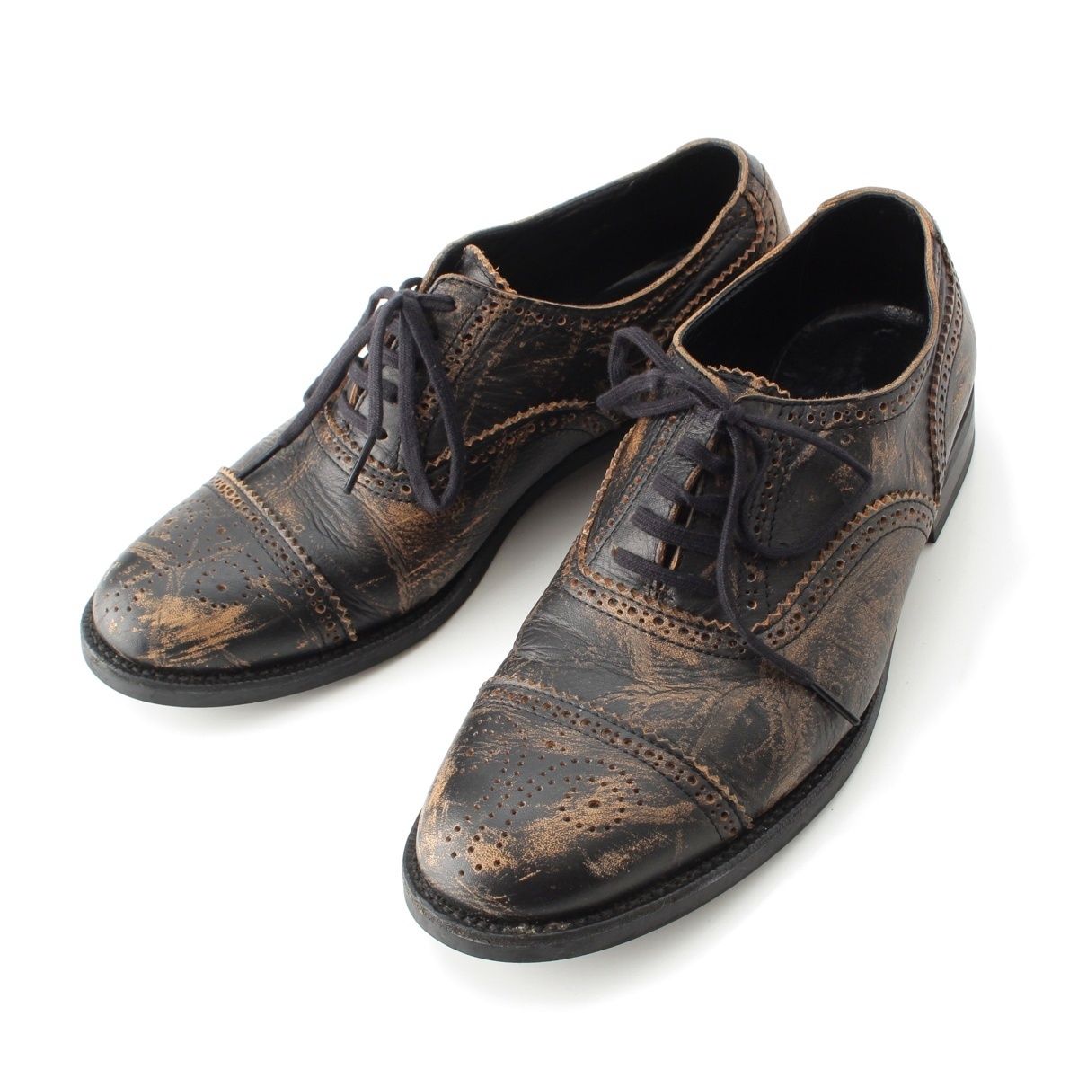 COMME des GARCONS HOMME PLUS レザーシューズ　黒 コムデギャルソン オムプリュスCOMME des GARCONS HOMME PLUS サイド