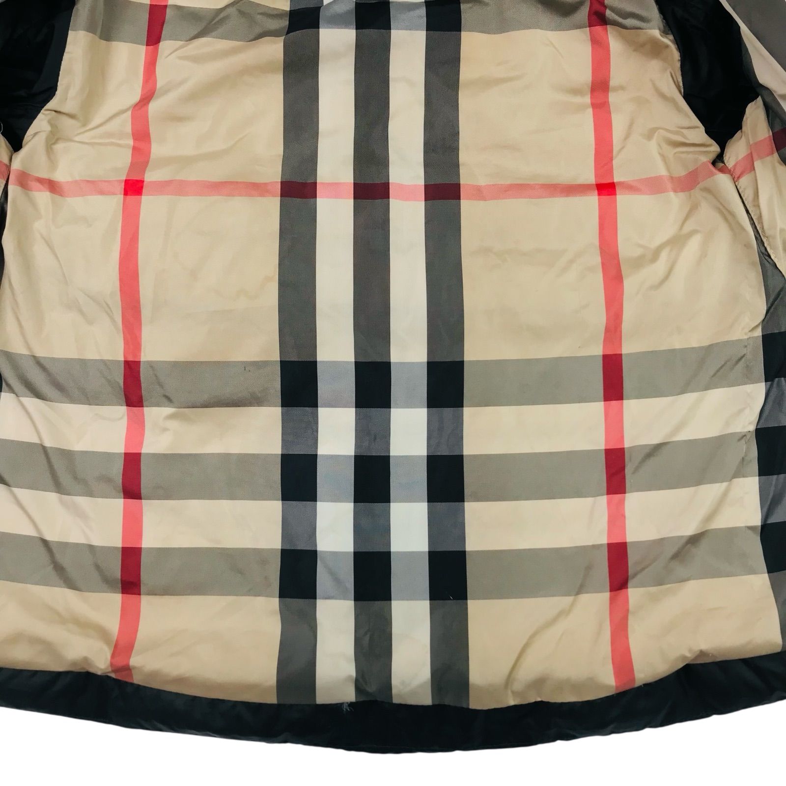 BURBERRY☆バーバリー・キッズ 裏地バーバリーチェック総柄 リボン 