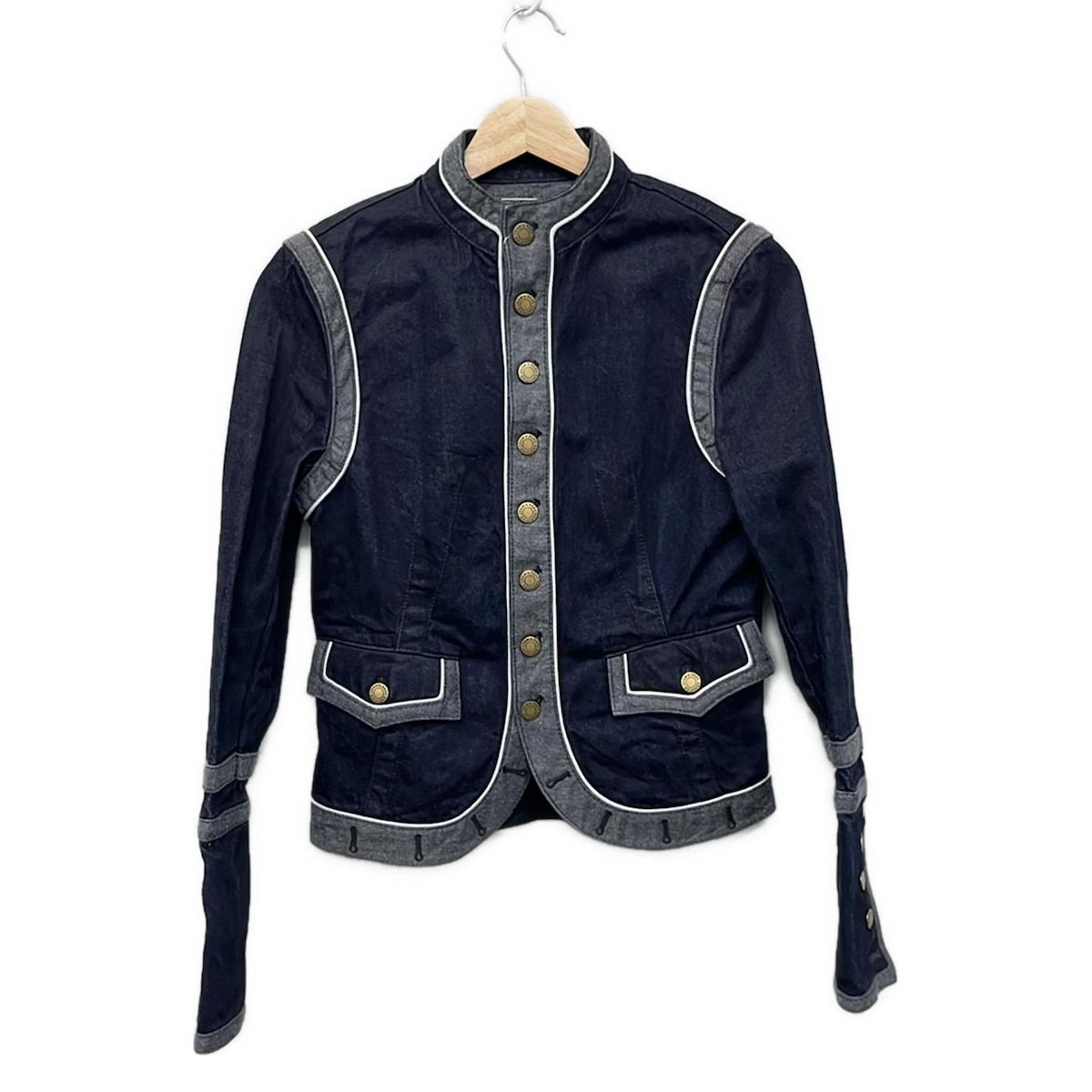 JeanPaulGAULTIER(ゴルチエ) ジャケット サイズ40 M レディース - ダークネイビー×ブルーグレー 長袖/デニム/春/秋