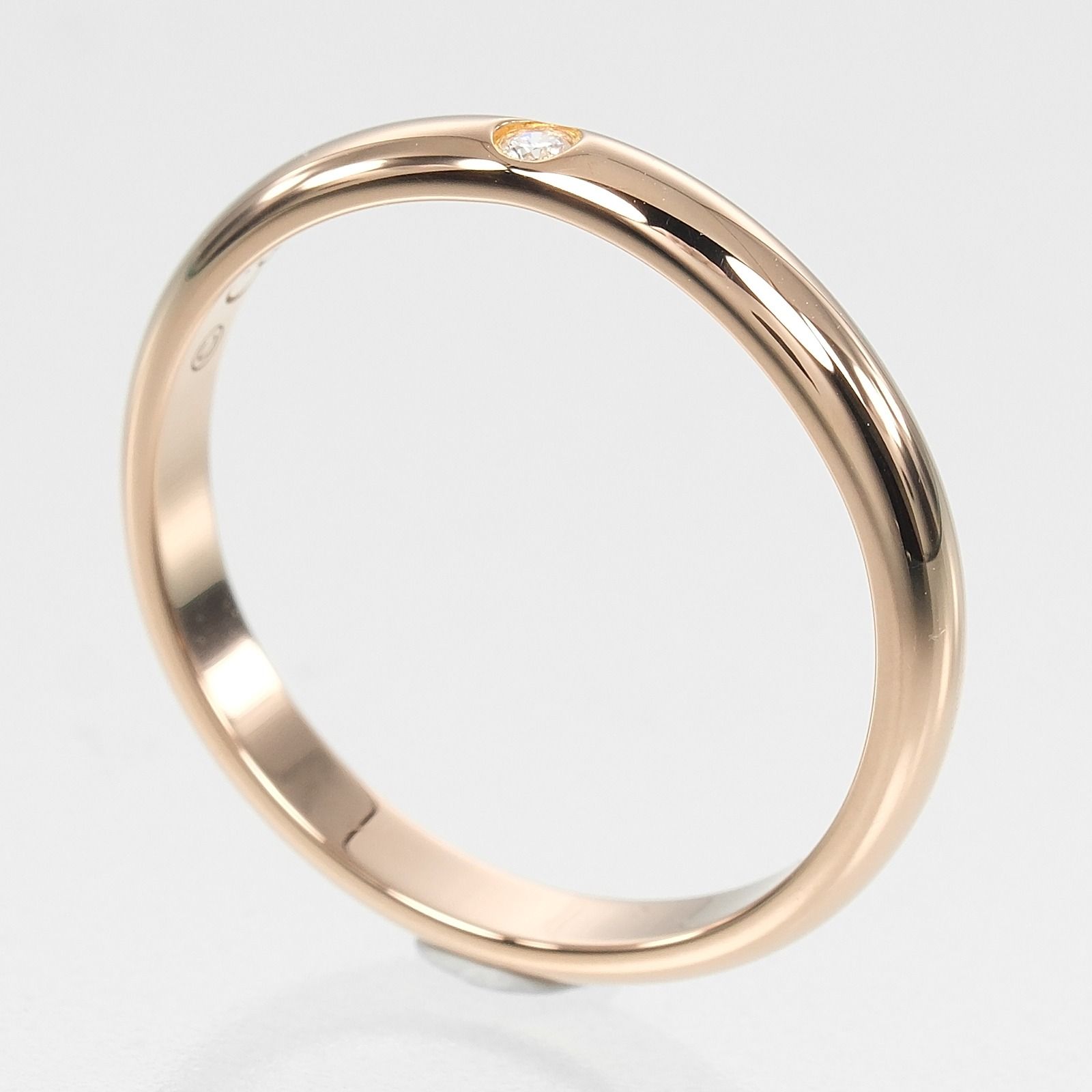 実用的な CARTIER カルティエ 1895 ウェディング 2.6mmモデル K18ピンクゴールド×1Pダイヤモンド 9.5号 レディース 2.1g リング 指輪 ほっこりする