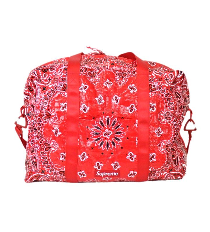 シュプリーム Supreme 21SS Bandana tarp Small Duffle Bag red バンダナ タープ スモール ダッフル バッグ f28691