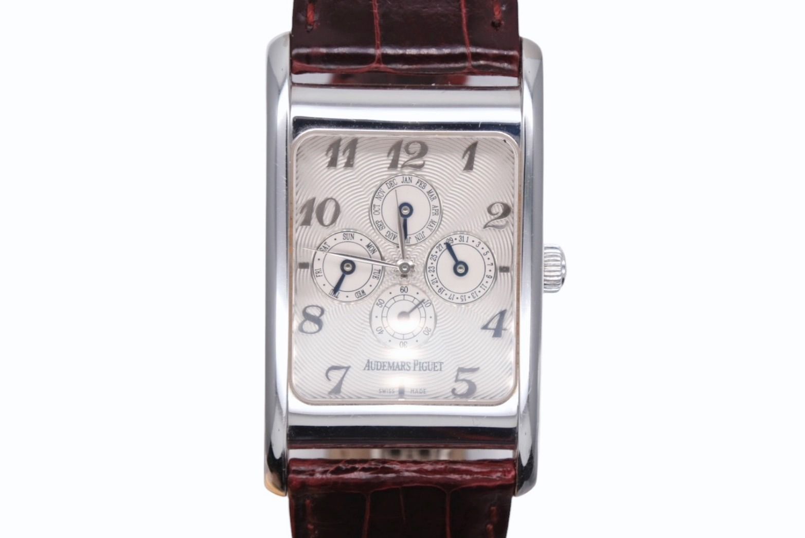 世界50本 AUDEMARS PIGUET オーデマピゲ エドワードピゲ シンプルカレンダー 25912BCシルバー文字盤 60.6g 4b009491