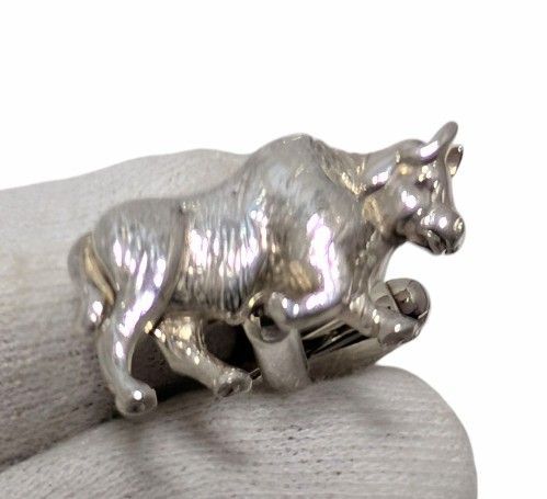 ティファニー カフス カフリンクス SV925 ベアー アニマル 牛 ブル