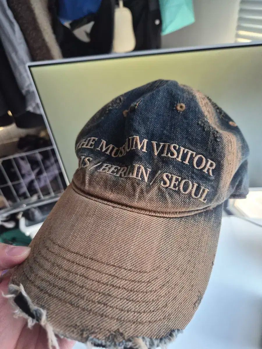 THE MUSEUM VISITOR ザミュージアムビジター ベースボールキャップ ウォッシュド デニム