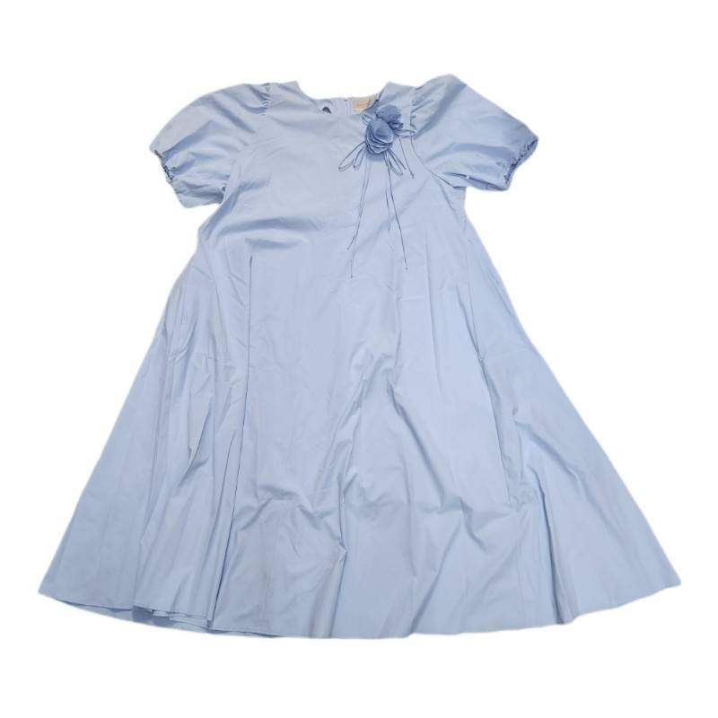 Rose Tiara ローズティアラ ワンピース 51013-504 ブルー 半袖 46サイズ XL相当 ポリエステル 100％ 22510R2