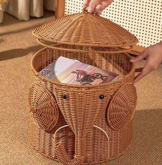 特大サイズ　ブルーバスケット缶　大小セット　ホーロー風バスケット 特大サイズ ブルーバスケット缶 大小セット ホーロー風バスケット