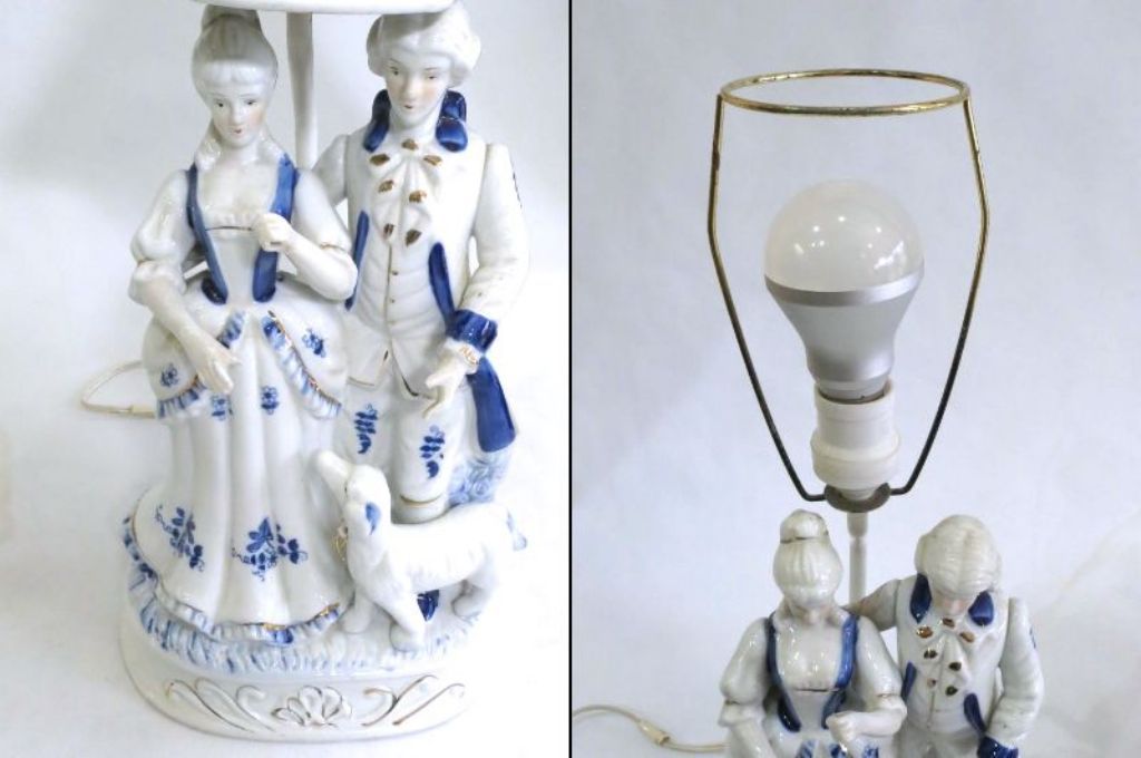 たのめる便・現状渡し〉天使 陶器スタンドライト 100V たのめる便