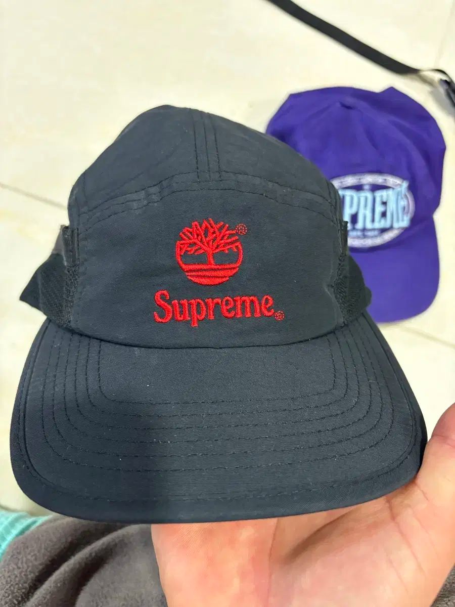 シュプリーム ティンバーランド キャンプキャップ ブラック 21ss