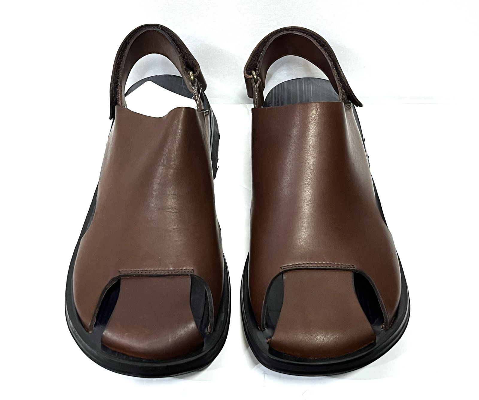 42 27cm相当 イタリア製 CLONE|クローン レザーコンフォートサンダル 革靴 KWY