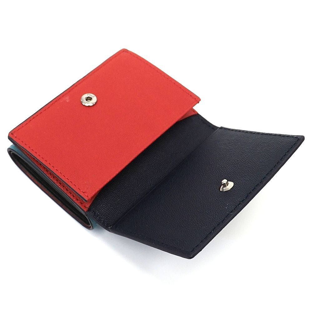 未使用品 Paul Smith カラーブロック レザーウォレット 三つ折り財布