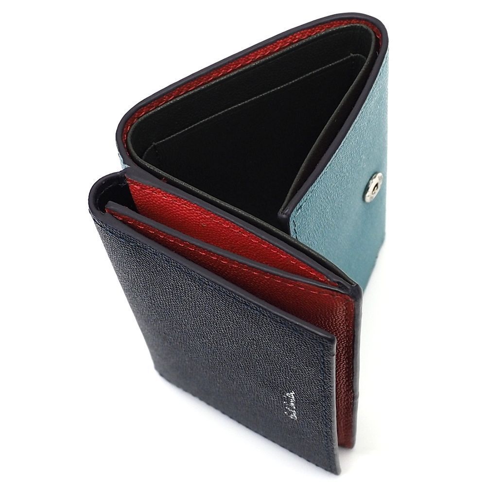未使用品 Paul Smith カラーブロック レザーウォレット 三つ折り財布