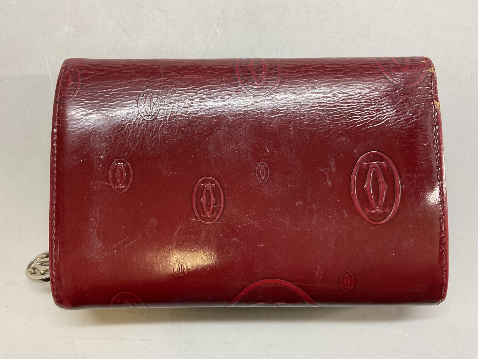 極美品】Cartier 長財布 ハッピーバースデー レッド パテントレザー