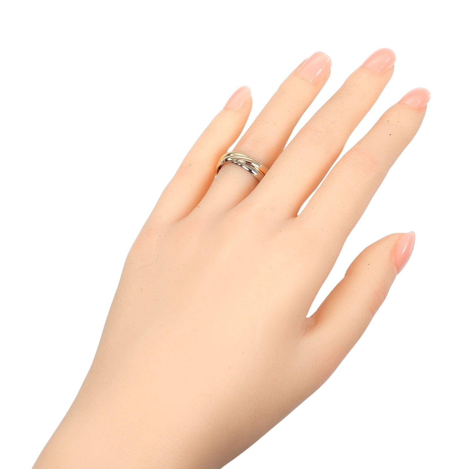 CARTIER カルティエ トリニティ K 18ゴールド YG×PG×WG 13.5号 レディース 5.45 g リング 指輪