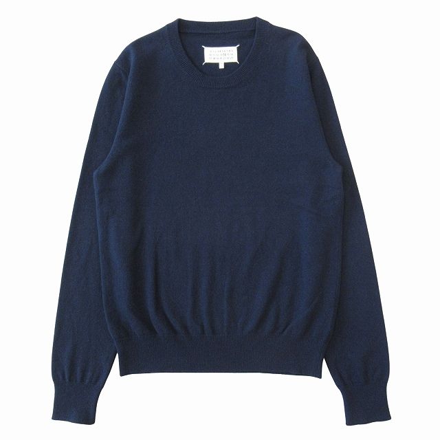 【Maison Margiela】新品同様 マルタン・マルジェラ期 ニット紺S MAISON MARGIELA メゾンマルジェラ 15AW S50HA0589 14ライン エルボー