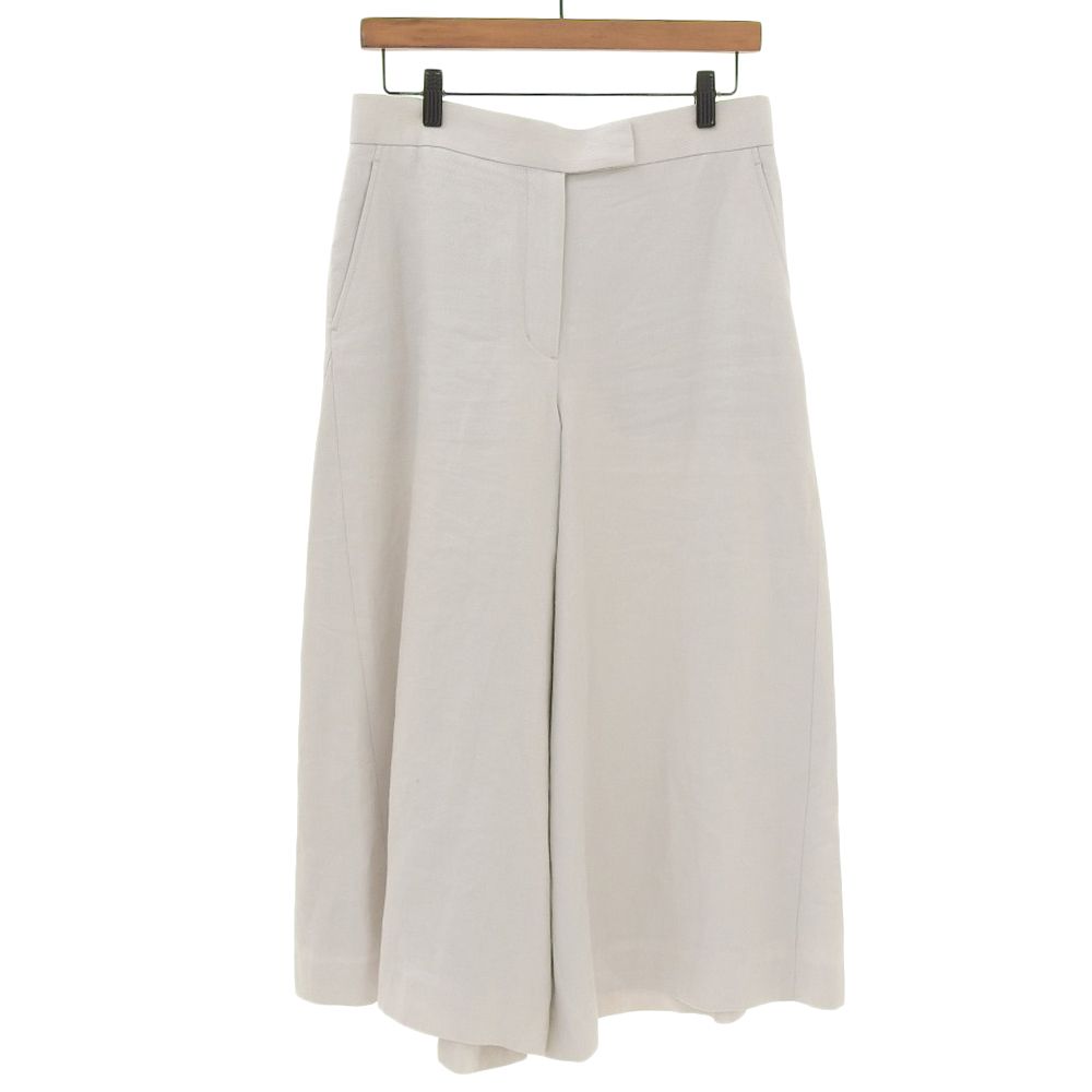 ebure エブール リネン ワイド キュロットスカート パンツ ボトムス レディース ライトグレー 38 38