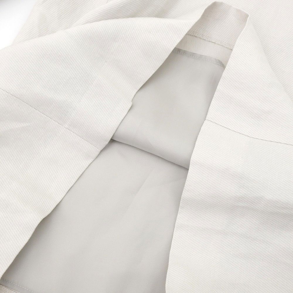  ebure エブール リネン ワイド キュロットスカート パンツ ボトムス レディース ライトグレー 38 その他 パンツ