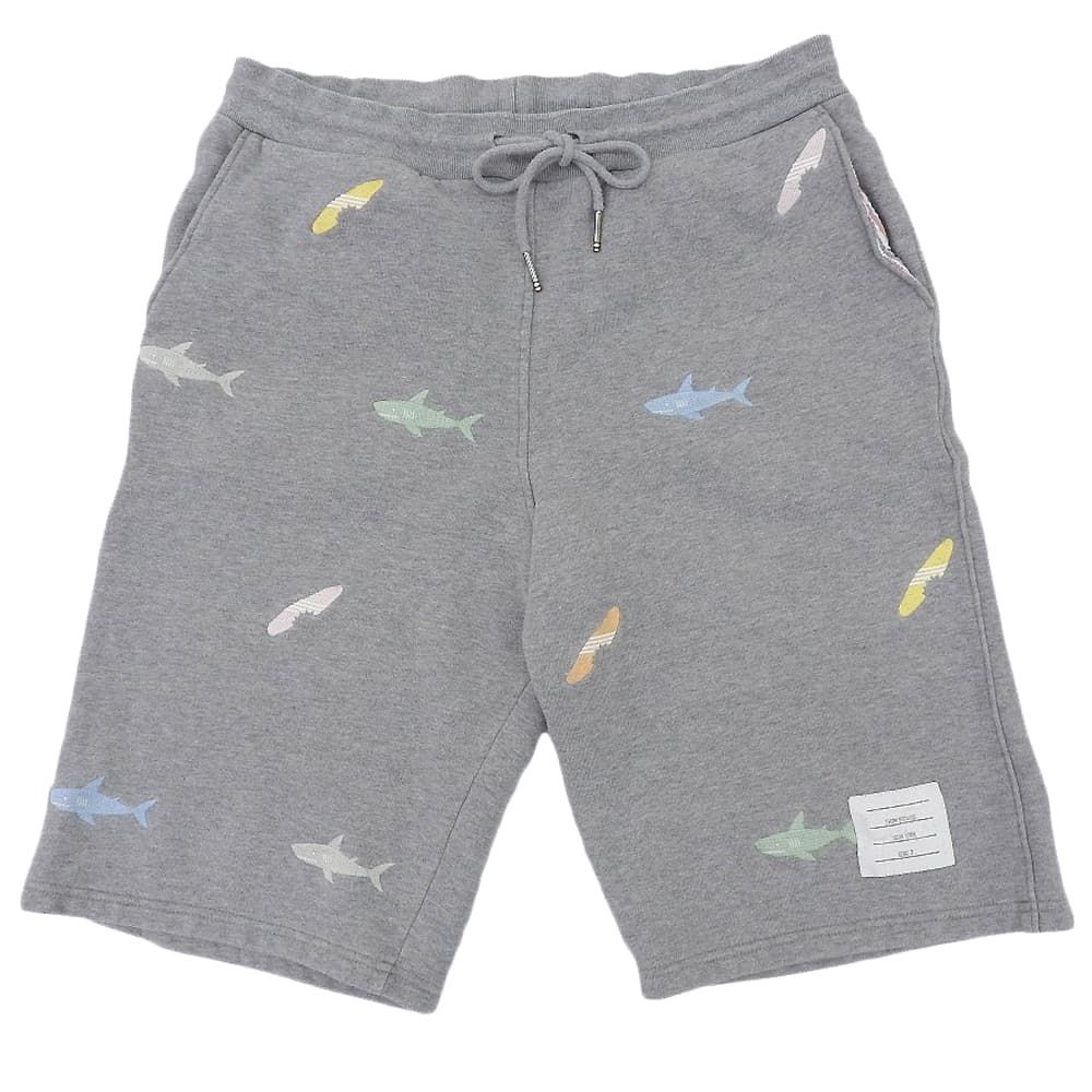 THOM BROWNE トムブラウン コットン シャーク ウェットハーフパンツ ボトムス レディース グレー 3 36