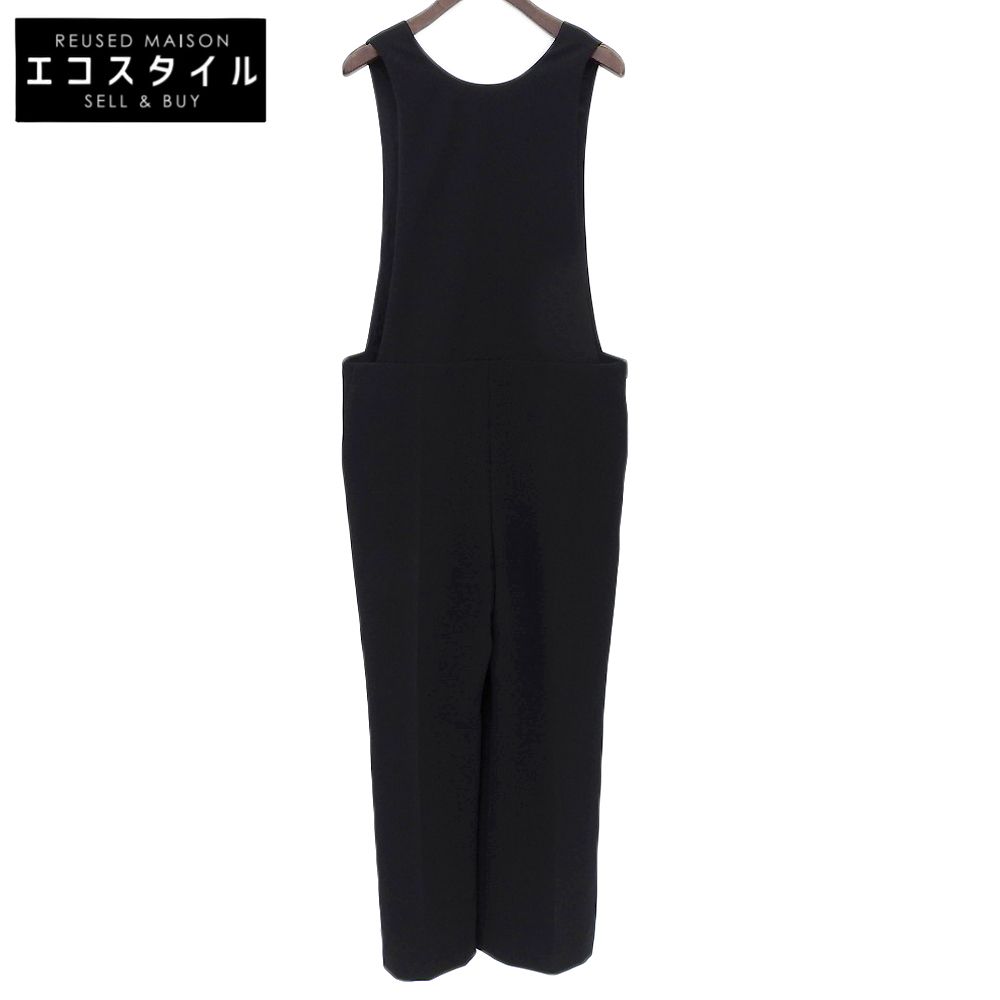 Plage プラージュ バックスリット ノースリーブオールインワン オーバーオール レディース 黒 ブラック 38 23年製 38