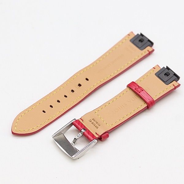 ルイビトン　タンブールホライゾン　純正ベルト ルイヴィトン タンブール ホライゾン 純正ベルト レザー ピンクカラー