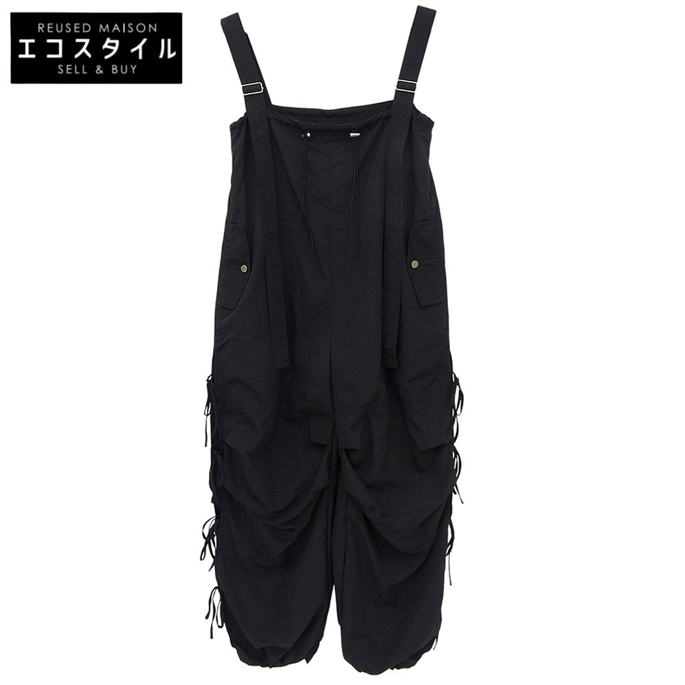 MAISON SPECIAL メゾン Side Ribbon Voluminous Rompers サイドリボンボリュームロンパース ブラック 36 21241265313 24SS 36