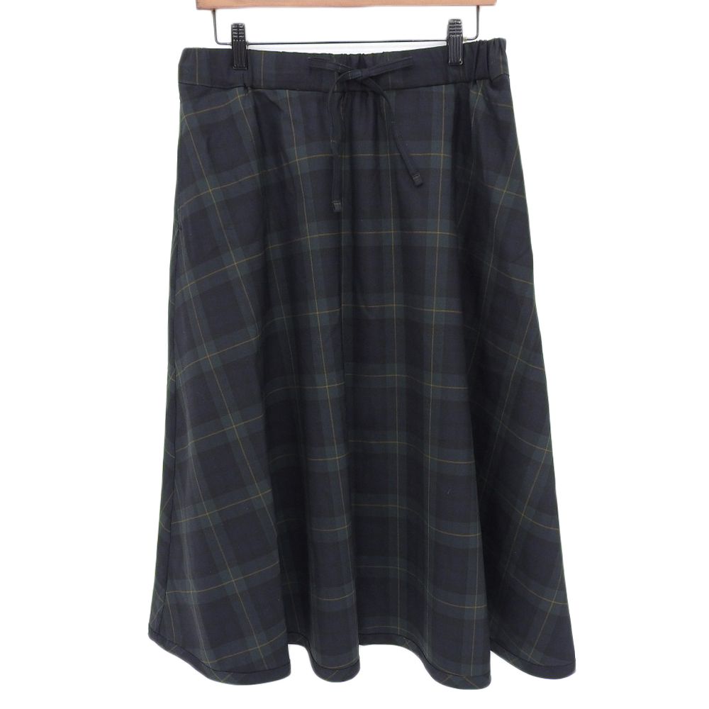 45R フォーティファイブ アール ウールストレッチのフ スカート レディース グリーン×ネイビー 70140134 ―