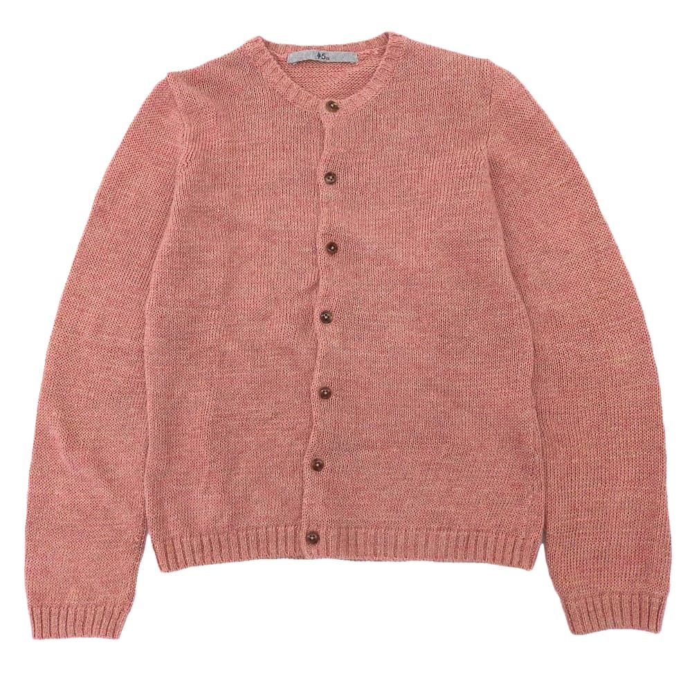 45R フォーティファイブ アール リネン ニットカーディガン トップス レディース ピンク 2 5038041 2