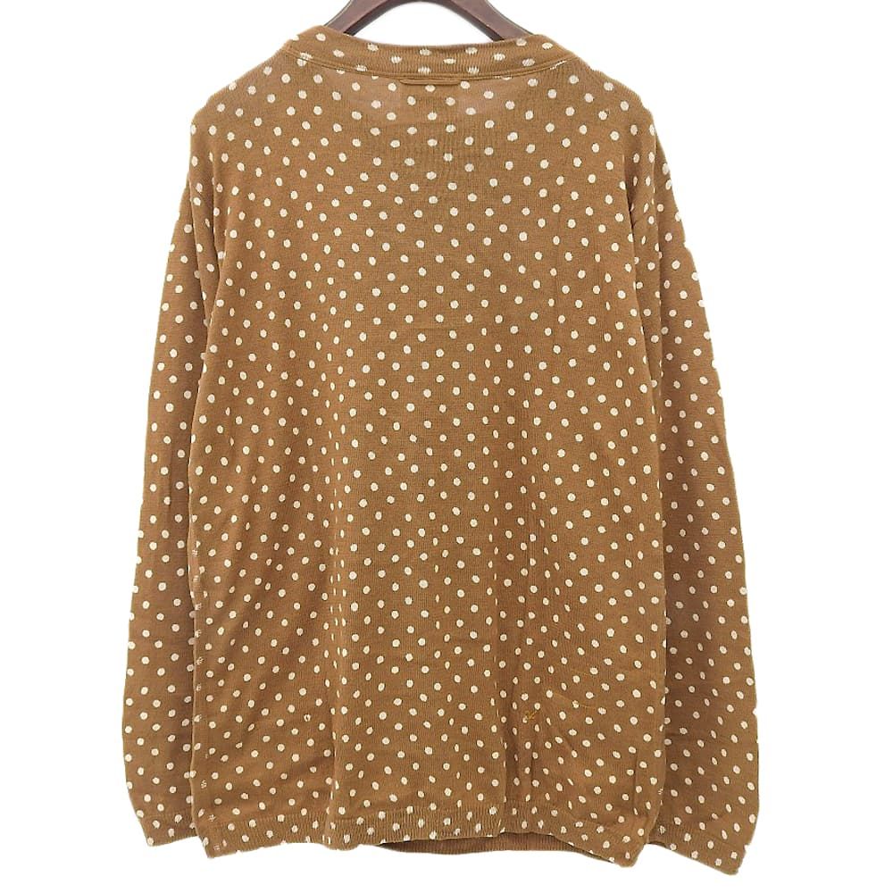 アール 水玉ガーゼニットソーの908ヨックネックTシャツ