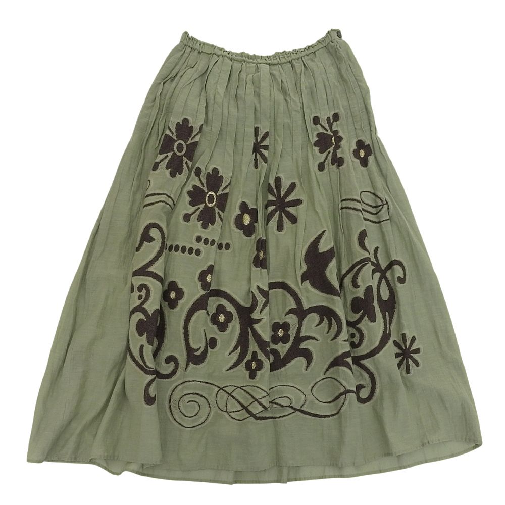 Haat ハート 花柄スカート レディース グリーン×ブラック 2 HA71FG645 2