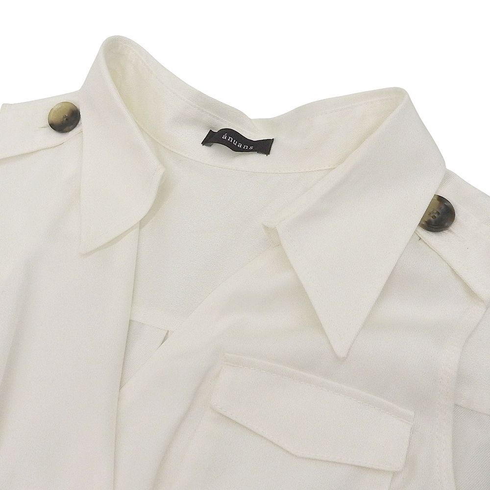 anuans アニュアンス 美品 ノースリーブ トレンチディティール  