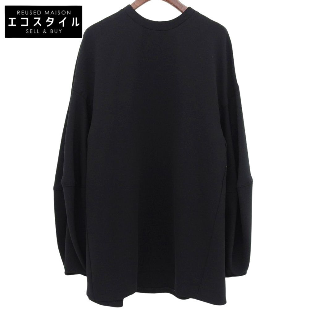 ENFOLD エンフォルド ポリエステル ドレープスリーブプルオーバー トップス レディース ブラック 38 300ES230-3040 38