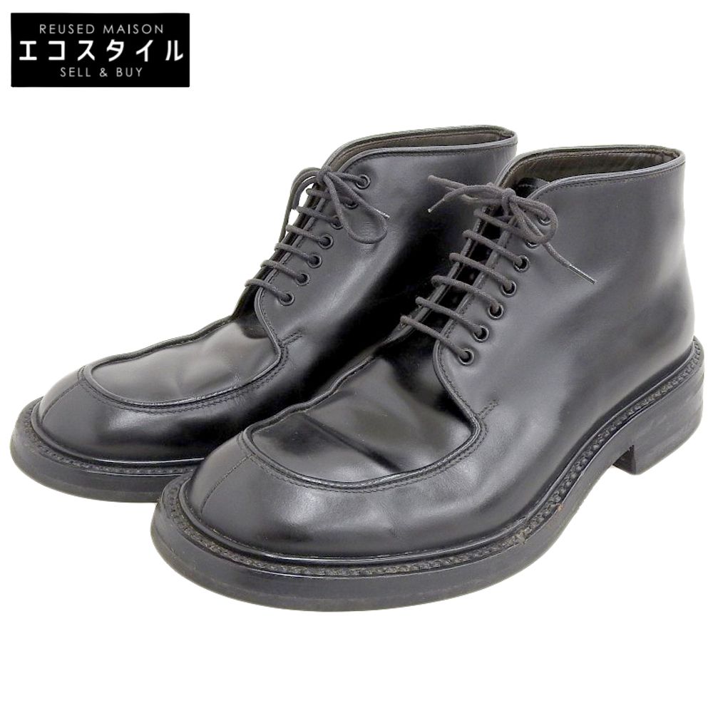 Silvano Mazza シルバノマッツァ Uチップ スクエアトゥシューズ メンズ ブラック 8 8