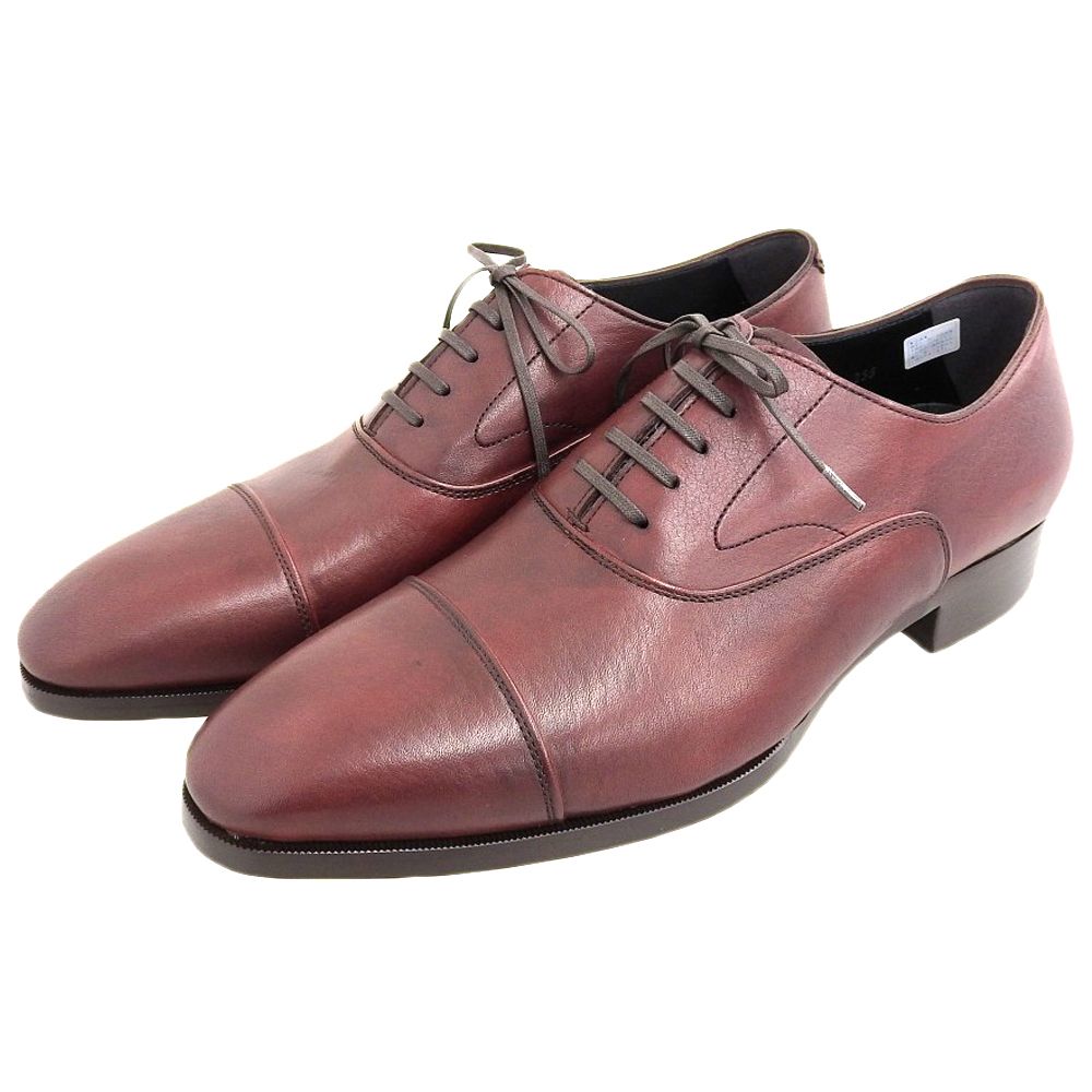ORIGIO オリジオ キャップトゥ ストレートチップ クラシック レザーシューズ メンズ ワイン 25.5cm ORG-006 25.5
