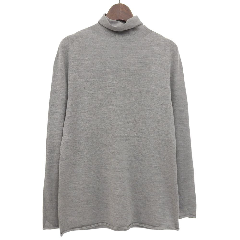 TOYOBOSHI トウヨウボウシ 糸衣 AMARA タートルネック ニット トップス シルク70 カシミヤ30 ライトグレー 2 09IT-SC0002 2
