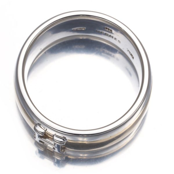 エルメス リング Hロゴ コンビカラー 51号 K18YG/シルバー 925 #180605