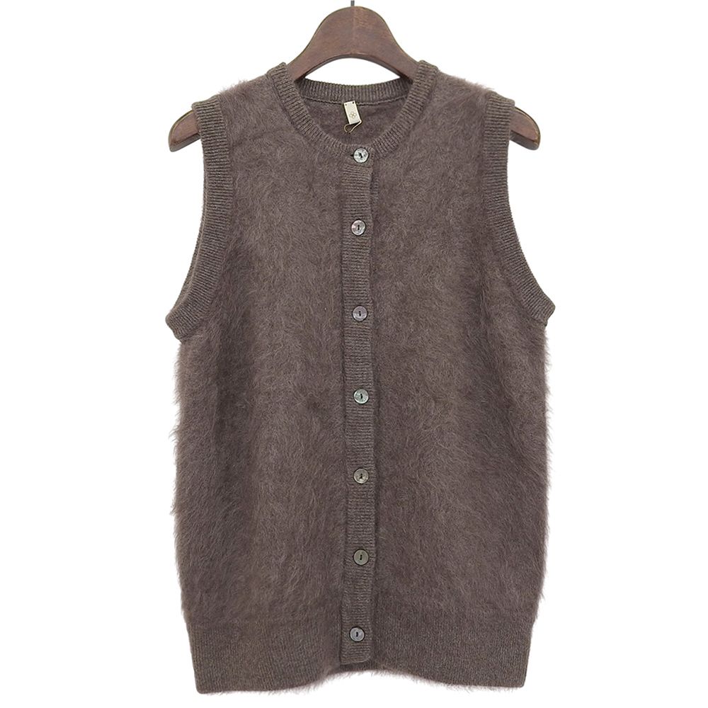 TOYOBOSHI トウヨウボウシ 糸衣 KIKORI ベスト レディース ダークブラウン カシミヤ F 13ITーFC2001 F