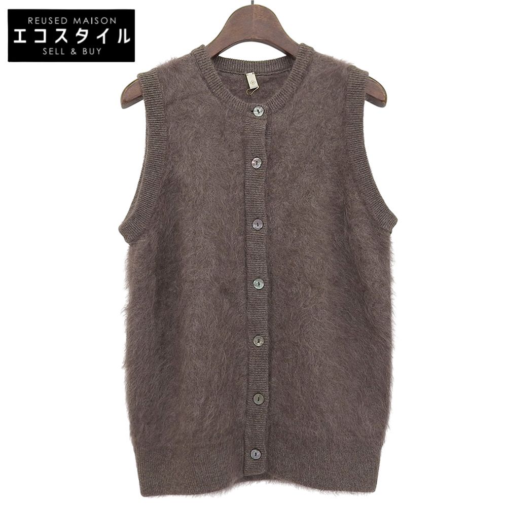 TOYOBOSHI トウヨウボウシ 糸衣 KIKORI ベスト レディース ダークブラウン カシミヤ F 13ITーFC2001 F
