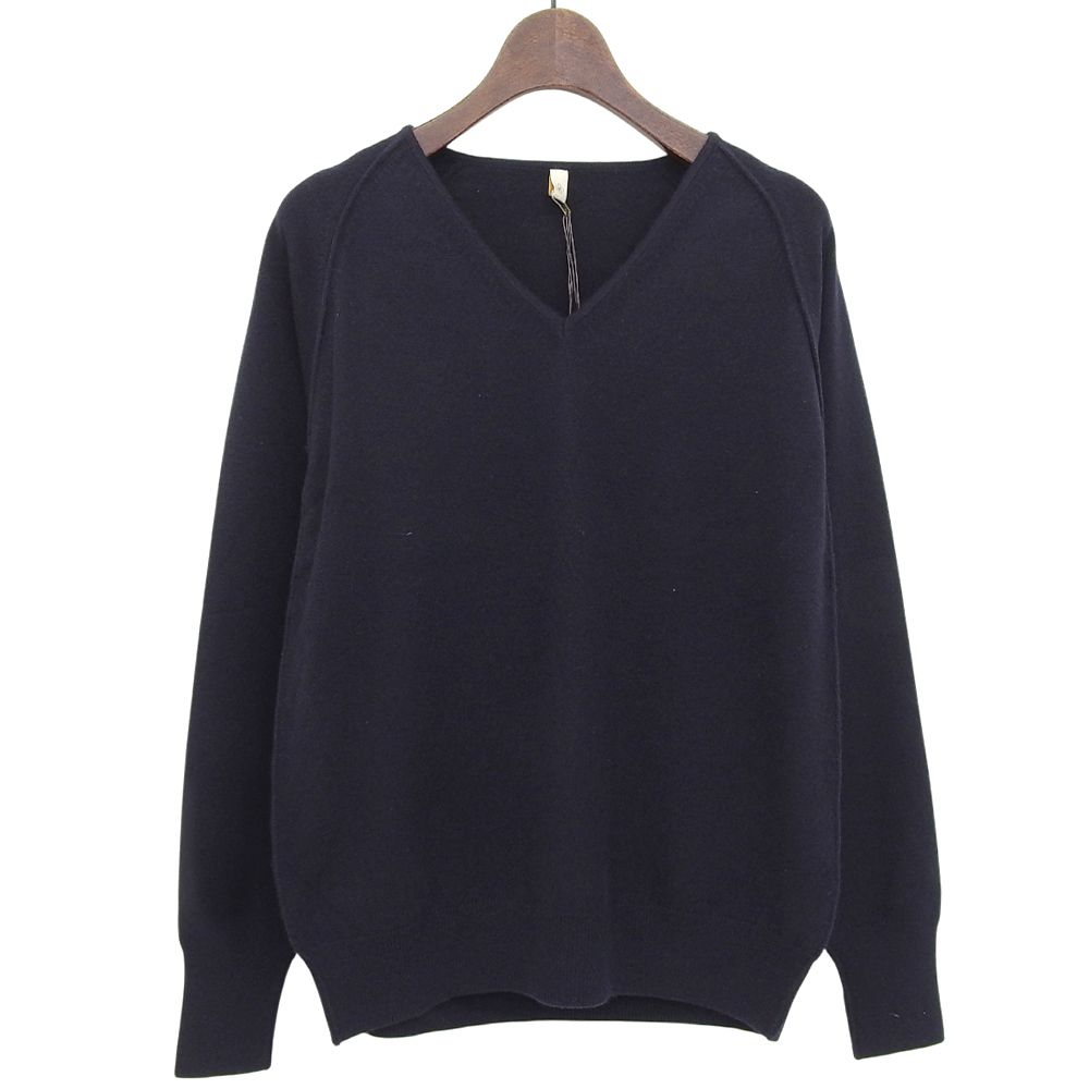 TOYOBOSHI トウヨウボウシ 糸衣 Vネック セーター トップス レディース カシミヤ100 ネイビー 1 08IT-BC0001 1