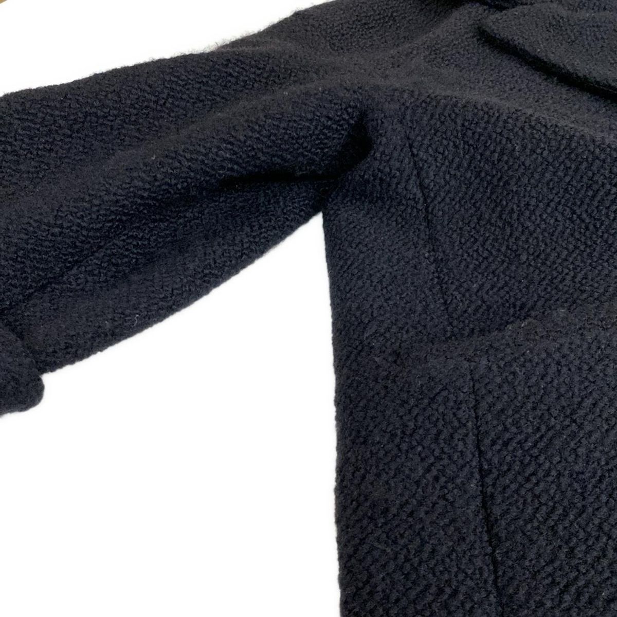 美品 トゥモローランド コート サイズXS ダークネイビー セール】 ウールカシミヤフランネル ステンカラーコート ERMENEGILDO