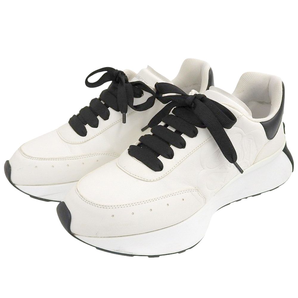 Alexander McQueen アレキサンダーマックイーン スプリントランナー スニーカー シューズ メンズ ホワイト×ブラック 688548 43