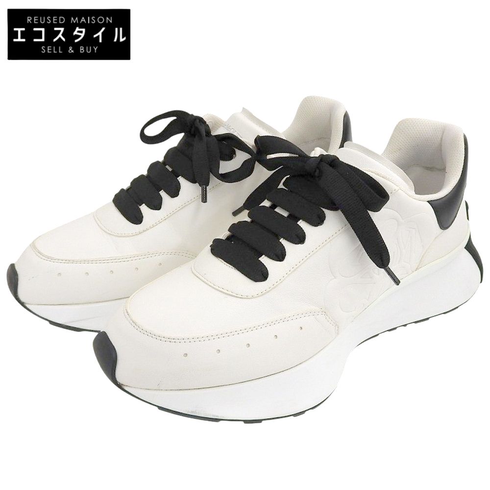 Alexander McQueen アレキサンダーマックイーン スプリントランナー スニーカー シューズ メンズ ホワイト×ブラック 688548 43