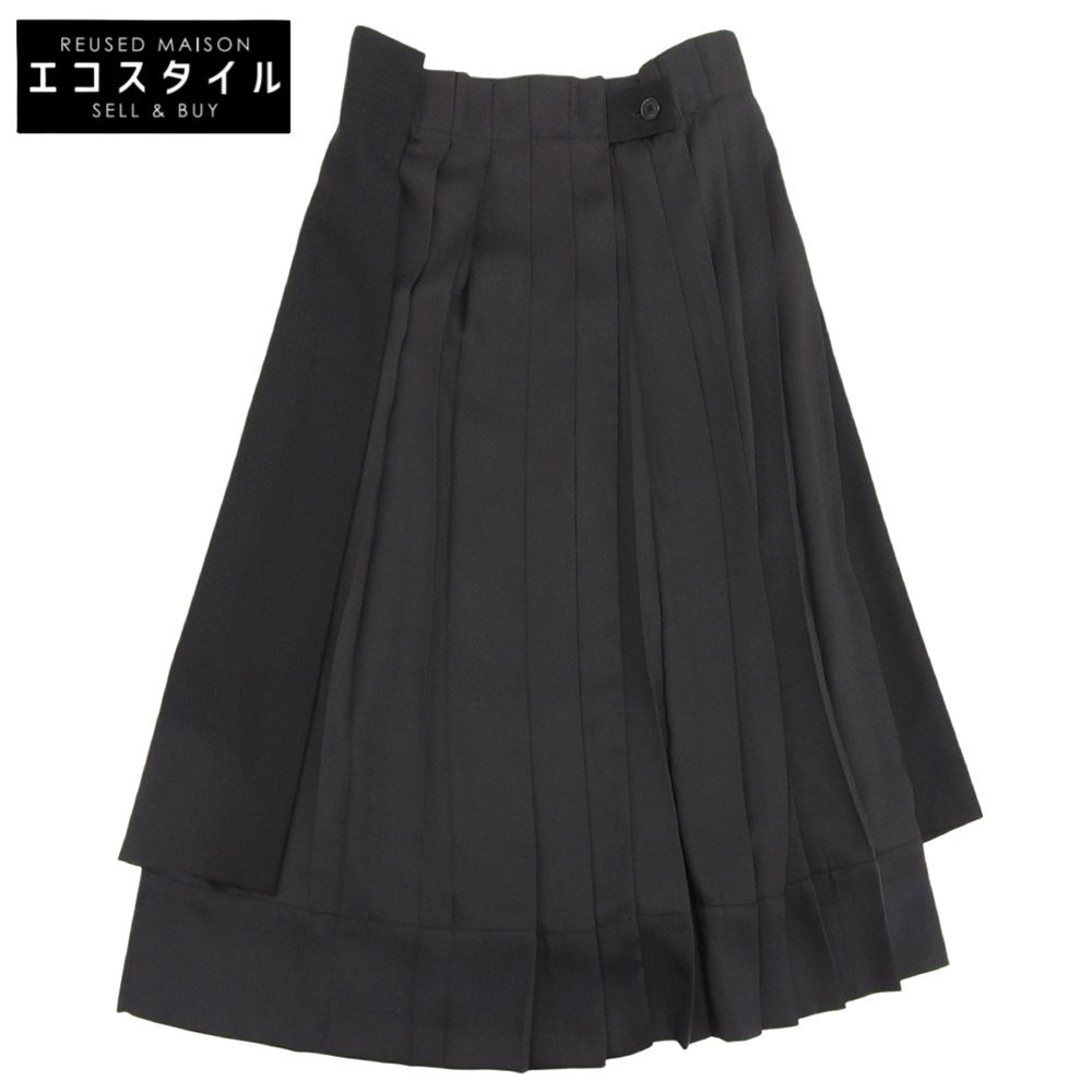 Max MaraWEEKEND マックスマーラウィークエンド プリーツドッキングスカート レディース ブラック 36 20 AW