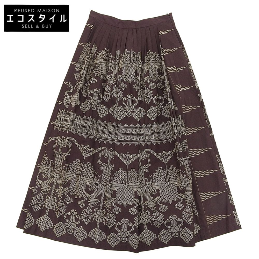 Max MaraWEEKEND マックスマーラウィークエンド 幾何学柄 マキシスカート レディース ボルドー 40 510106916 40