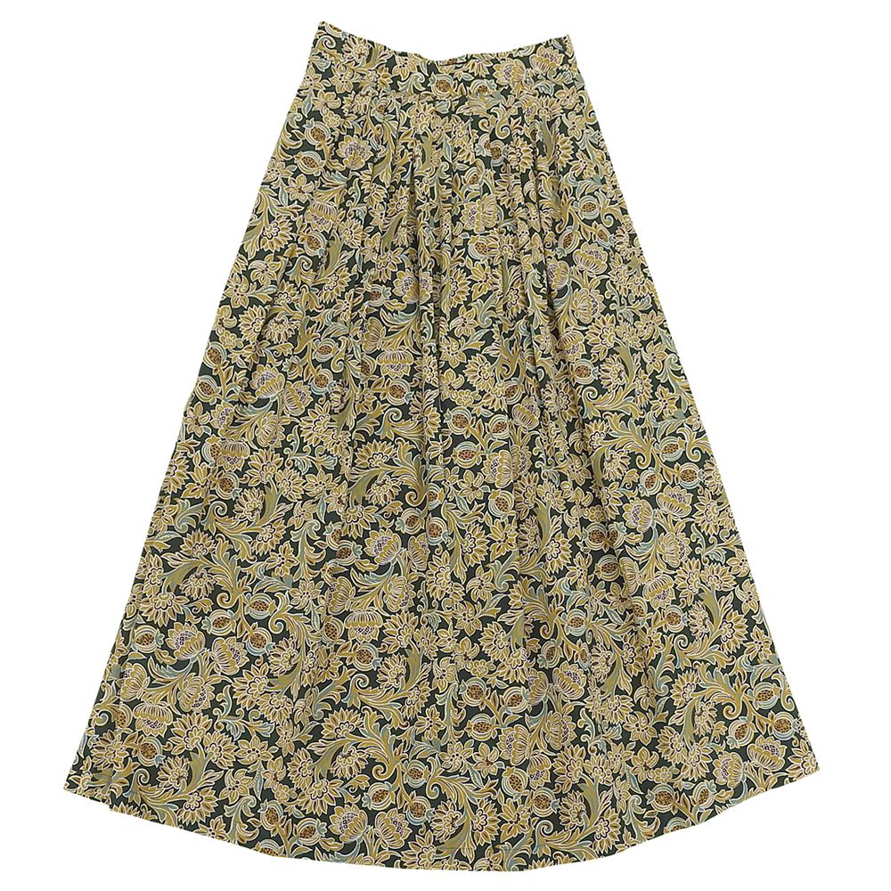Max MaraWEEKEND マックスマーラウィークエンド 総柄 ギャザーロングスカート レディース グリーン×イエロー 38 510606096 38