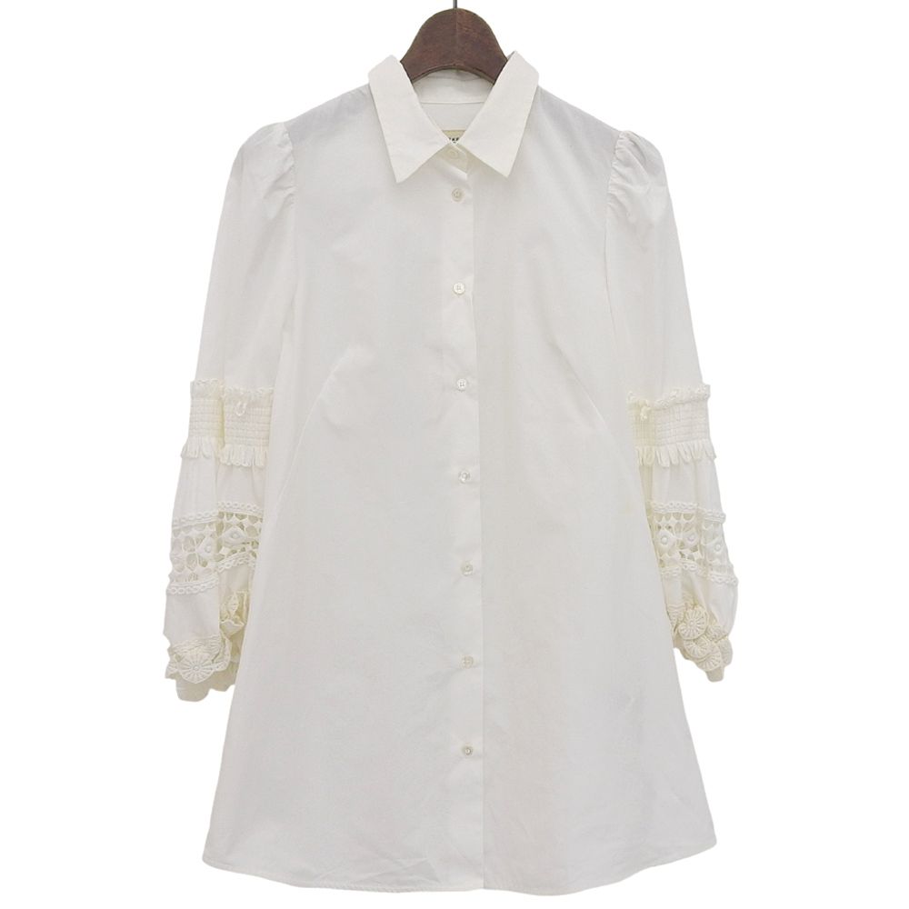 Max MaraWEEKEND マックスマーラウィークエンド レース スリーブ シャツ トップス レディース ホワイト 36 519101156 I 36