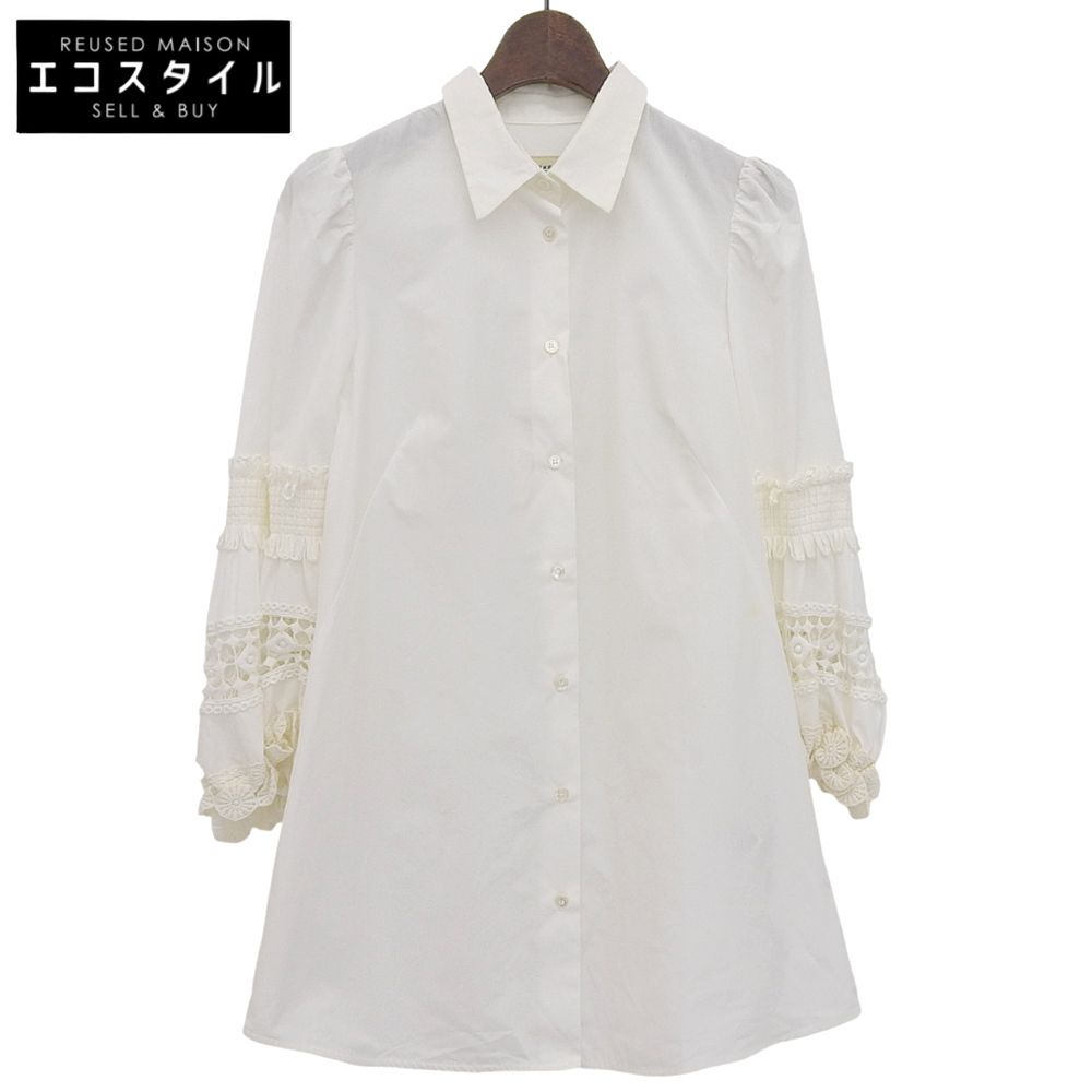 Max MaraWEEKEND マックスマーラウィークエンド レース スリーブ シャツ トップス レディース ホワイト 36 519101156 I 36