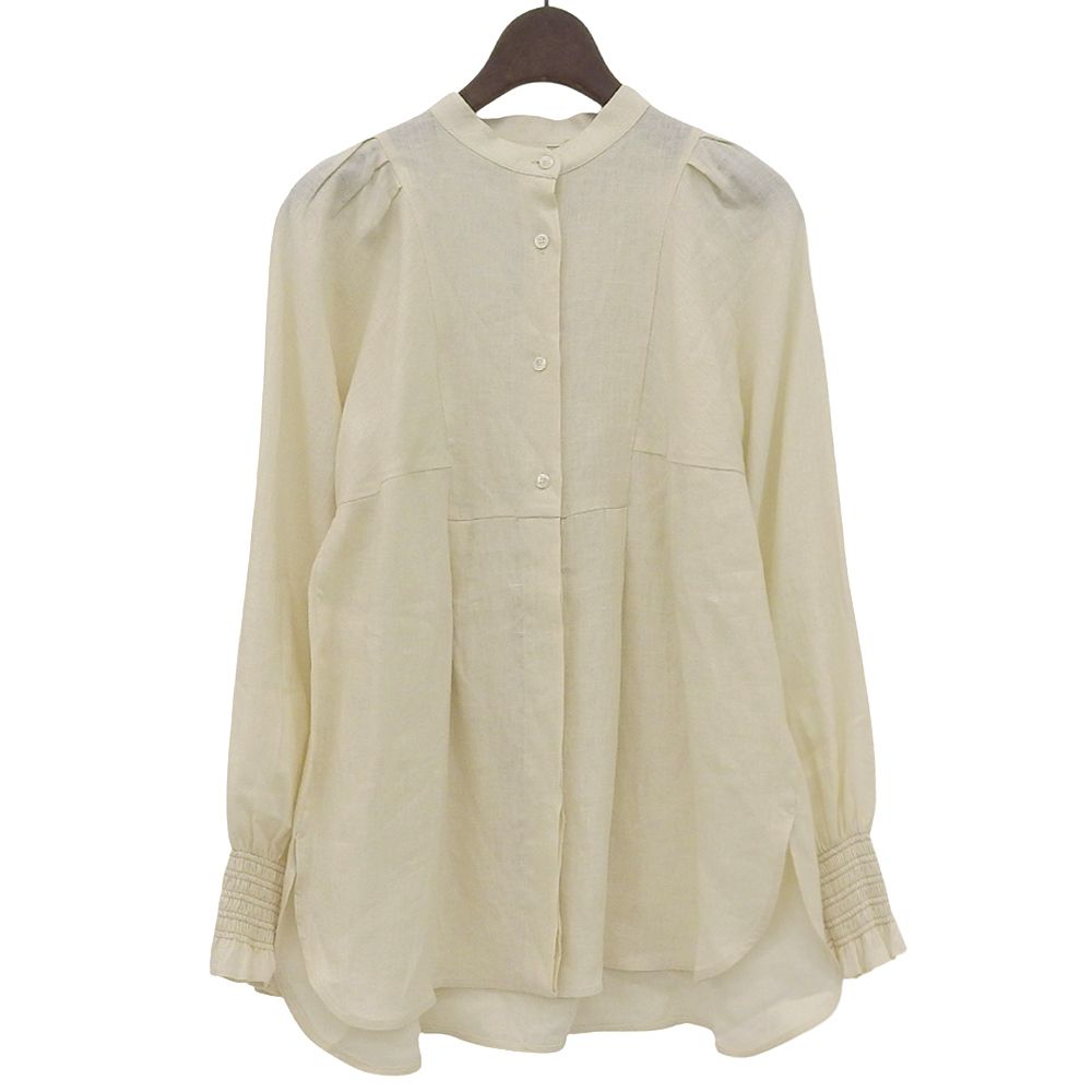 Max MaraWEEKEND マックスマーラウィークエンド パフスリーブ ブラウス トップス レディース リネン アイボリー 34 5111109116 I 34