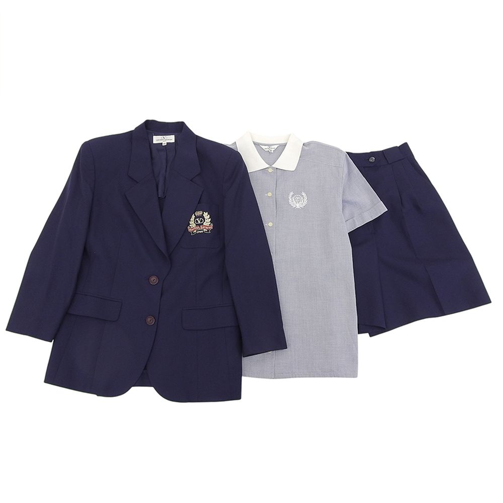 Valentino Garavani ヴァレンティノガラヴァーニ セットアップ ブラウス 計2点 スーツ レディース ネイビー ブルー 40 40