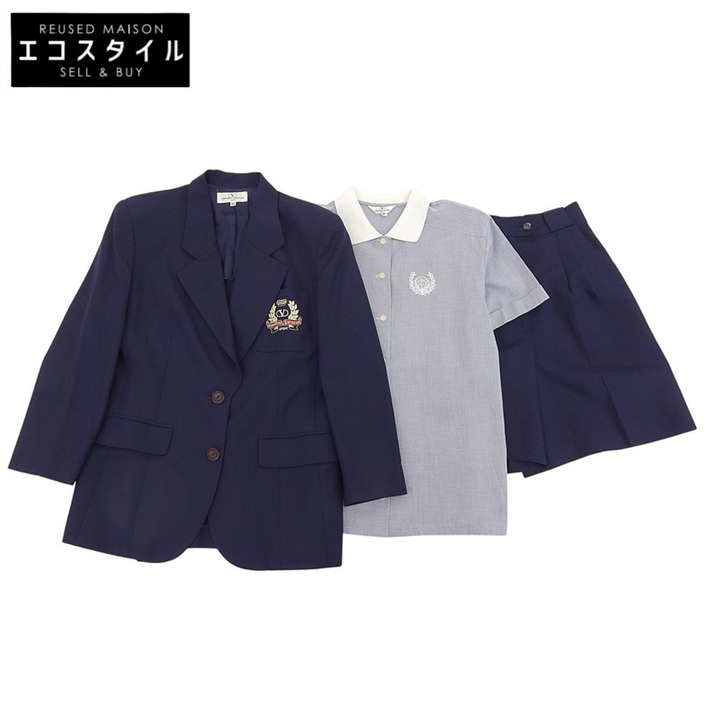 Valentino Garavani ヴァレンティノガラヴァーニ セットアップ ブラウス 計2点 スーツ レディース ネイビー ブルー 40 40