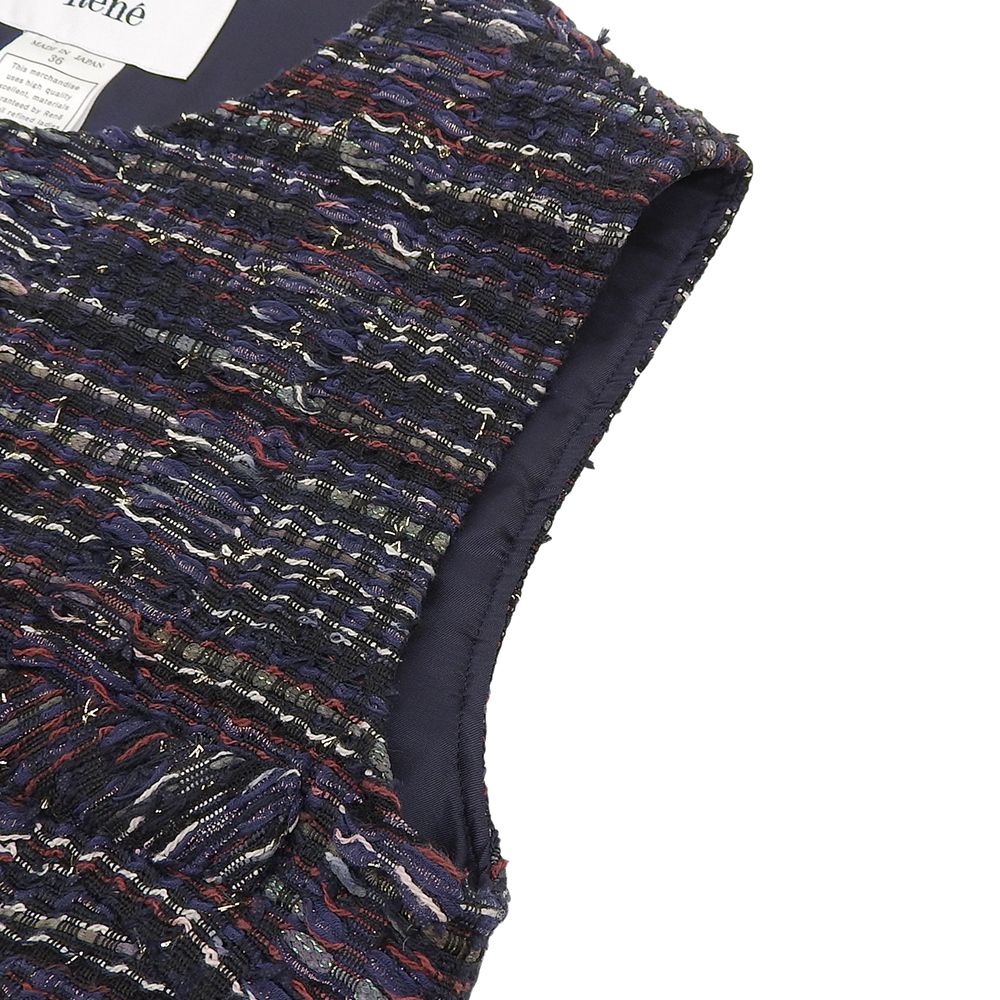 Rene ルネ 美品 マリアケント社ツイード ジップアップ ワンピース